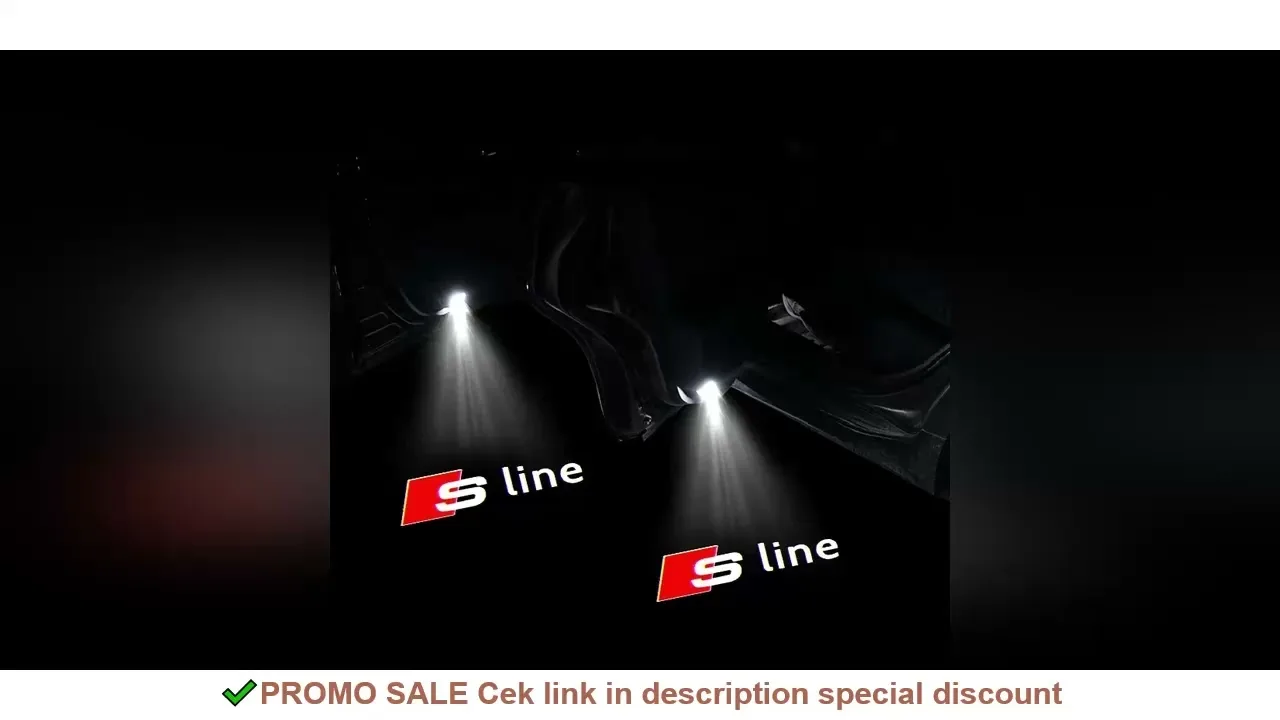 Lumières Led de bienvenue pour porte de voiture, 2 pièces, pour Audi A1 A3 8P 8V A4 A5 A6 A7 A8 Q3 Q5 Q7 Q8 Sline TT Logo Proje