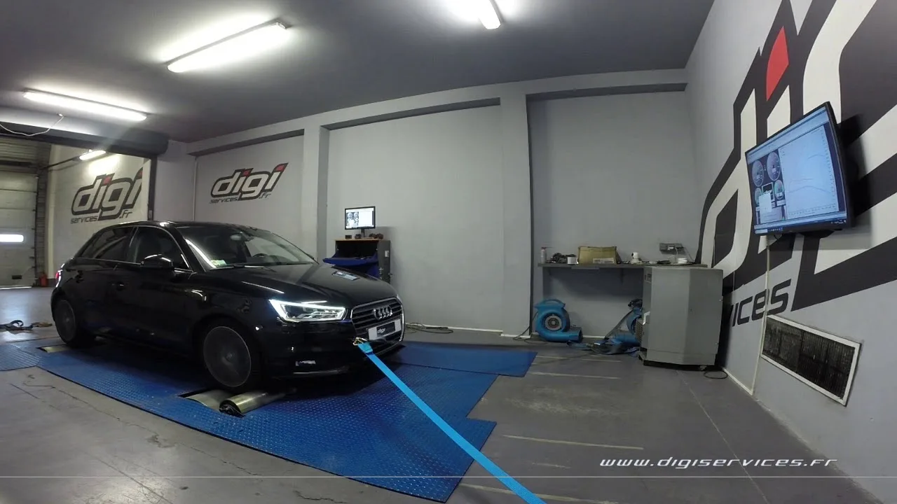 Audi A1 1.6 TDI 116cv DSG Reprogrammation Moteur @ 146cv Digiservices Paris 77 Dyno