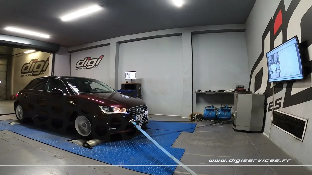 Audi A1 1.0 TFSI 95cv Repreogrammation Moteur Flexfuel @ 124cv Digiservices Paris 77 Dyno