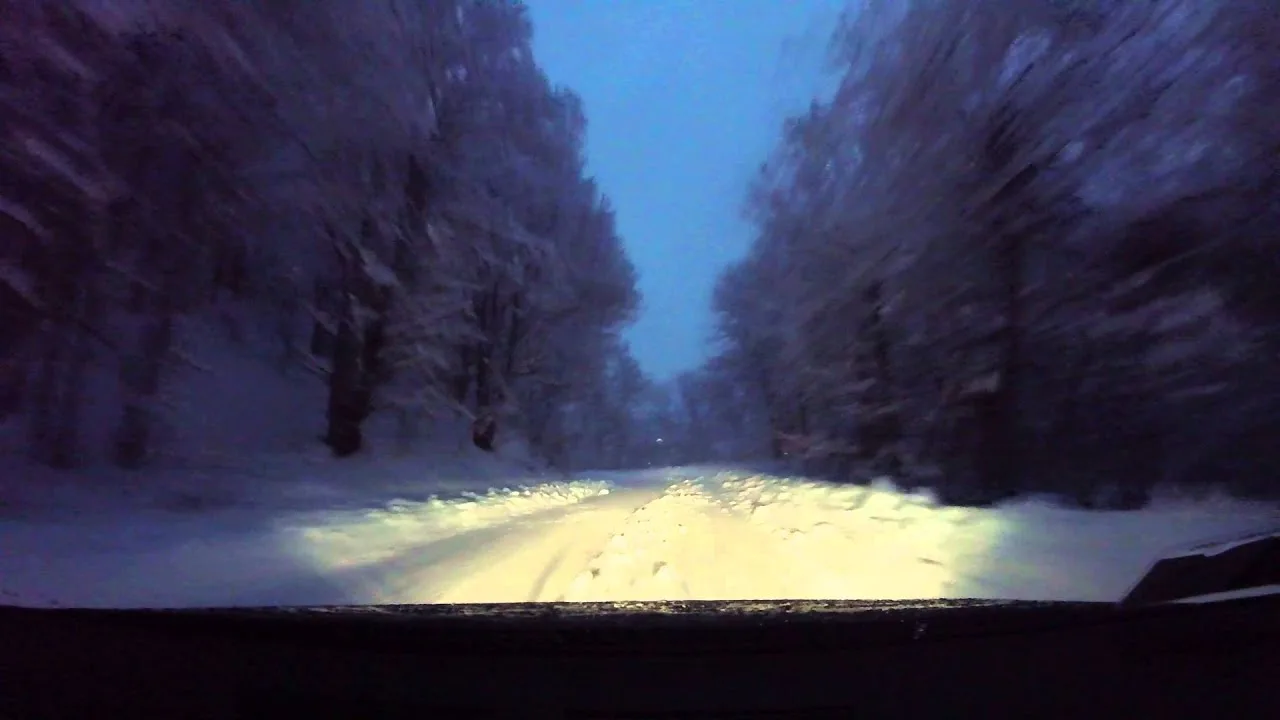 AUDI S1 ON BOARD SNOW