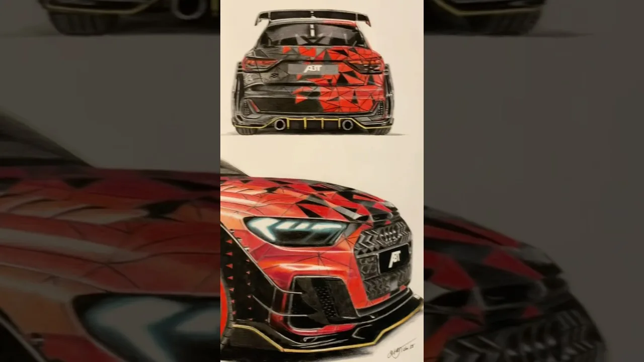 Unique Audi A1 Drawn – Signé par ma mère et par Daniel Abt!