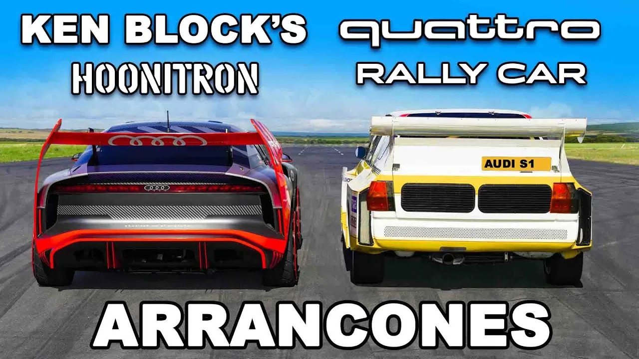Ken Block Hoonitron vs Audi Quattro de rallye: Arroncones
