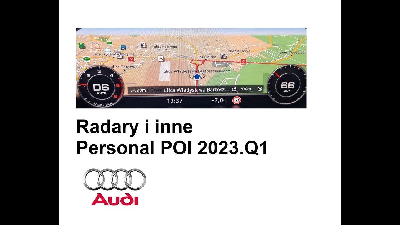 Radary i inne Personal POI 2023.Q1 dla Audi.
