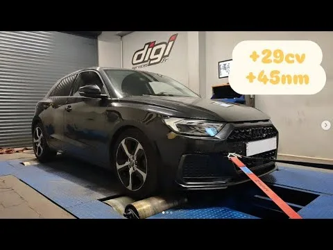 Audi A1 1.0 TSI 95 DSG Reprogrammation Moteur @ 125cv Digiservices Paris 77 Dyno