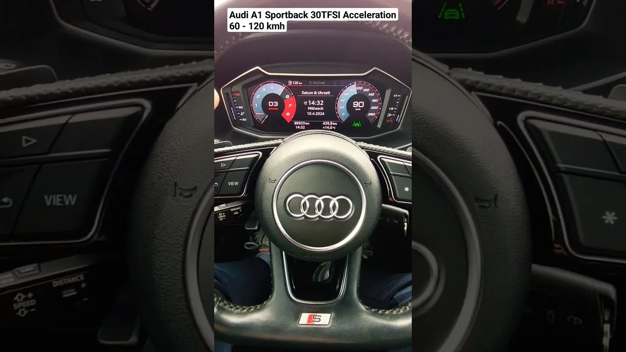Audi A1 Sportback 30TFSI Acceleration 60 – 120 kmh S Line #acceleration #audi  #a1 #sline