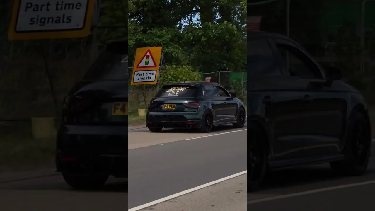 Bagged Audi S1 Full Send Out Of Gravity Car Show🚀 #shorts #audis1 #quattro