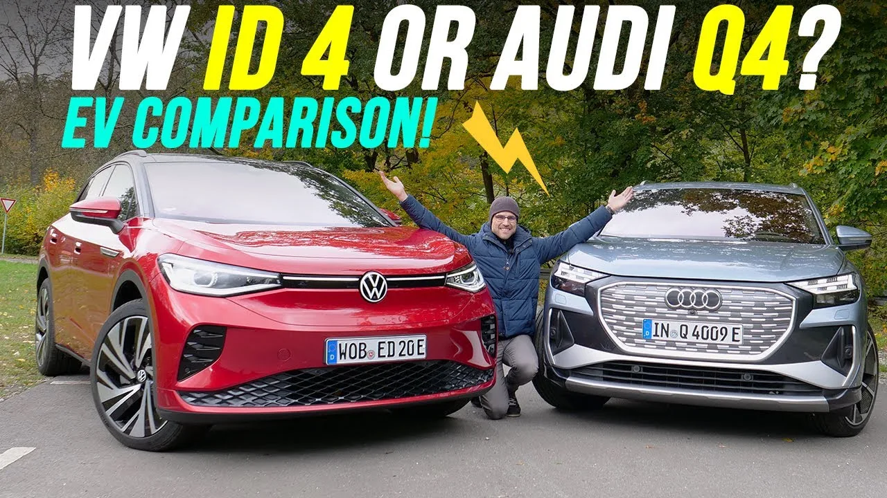 Audi ou VW ? Comparaison entre Audi Q4 e-tron 50 AWD et VW ID4 GTX EV SUV de taille moyenne