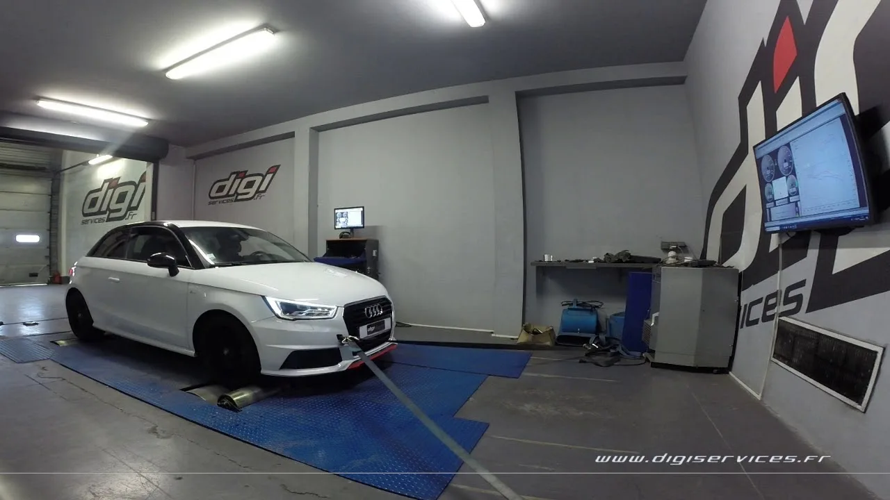 Audi A1 1.8 TFSI 192cv DSG Reprogrammation Moteur @ 216cv Digiservices Paris 77 Dyno