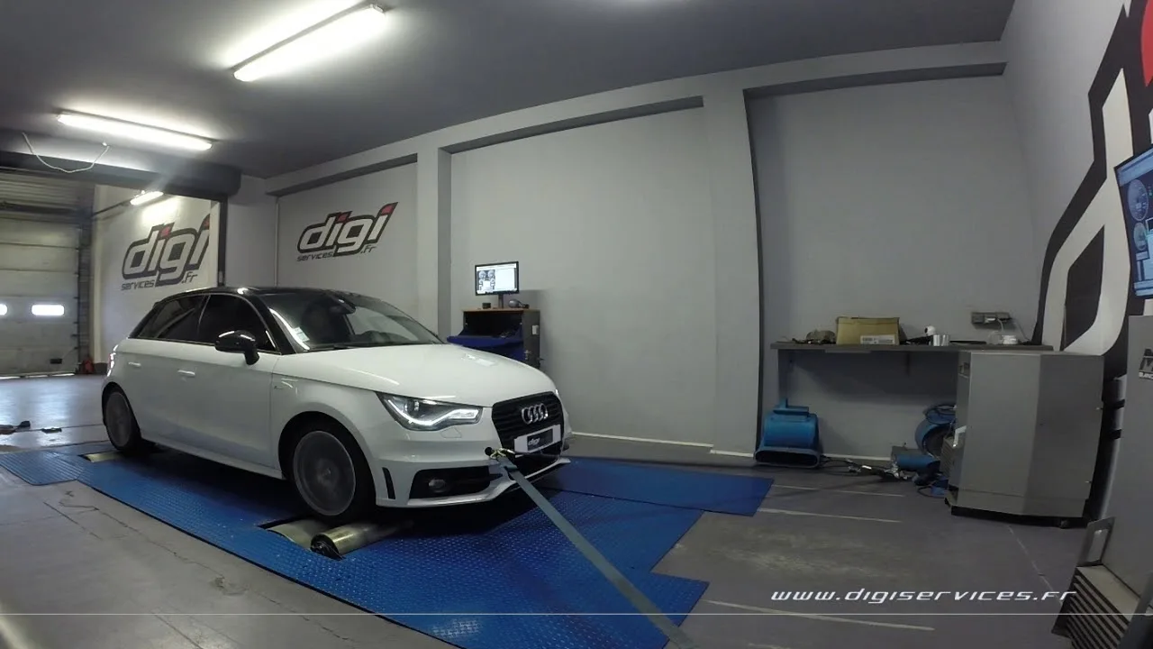 Audi A1 1.6 tdi 90cv DSG Reprogrammation Moteur @ 142cv Digiservices Paris 77 Dyno