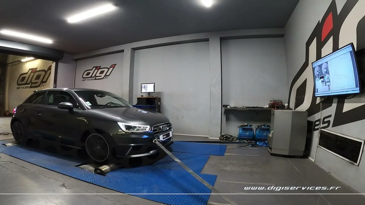 Audi S1 2.0 TFSI 231cv Reprogrammation Moteur @ 297cv Digiservices Paris 77 Dyno
