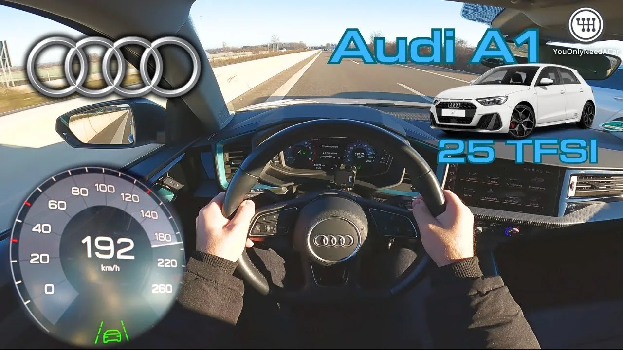 Audi A1 25 TFSI (95Cv) Top Speed ​​Drive sur l’autoroute allemande