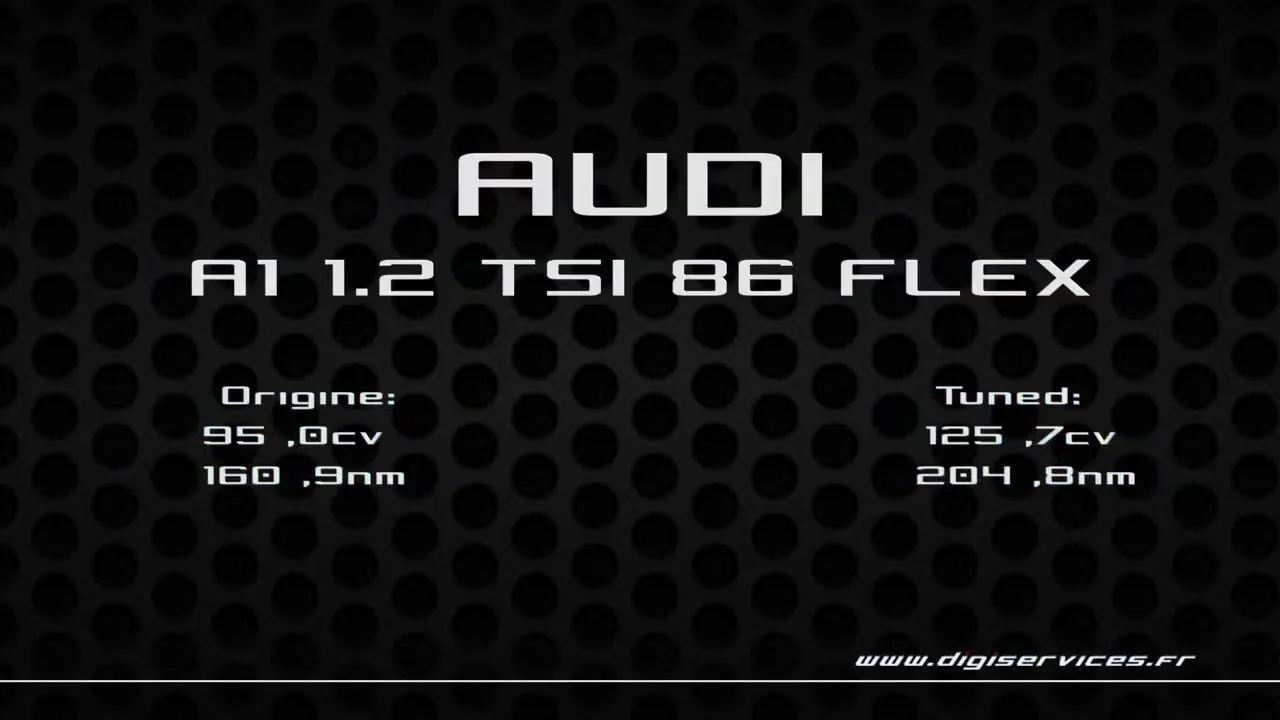 Audi A1 1.2 TSI 86cv Reprogrammation Moteur Flexfuel @ 125cv Digiservices Paris 77 Dyno