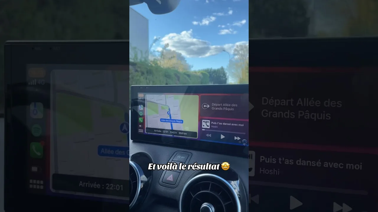 Pose d’un écran Android avec CarPlay intégré pour cette Audi A1 📱 #carplay #audia1 #audi