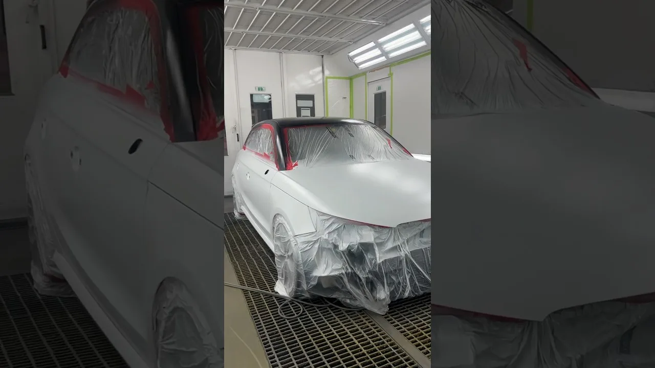 Audi S1 verniciatura totale bicolore #2automotive #shorts #short #carrozzeria  #painting