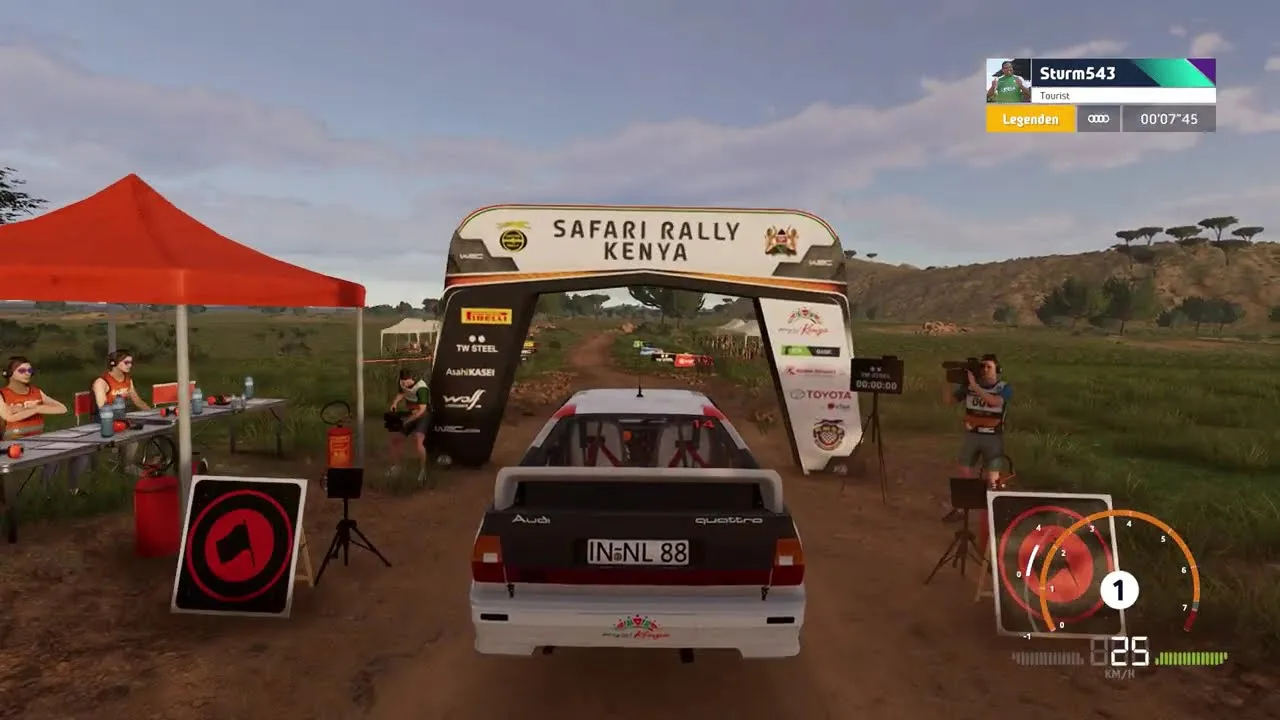 Générations WRC – ligues solo – Seyabei (Rallye Kenya) – Audi Quattro A1