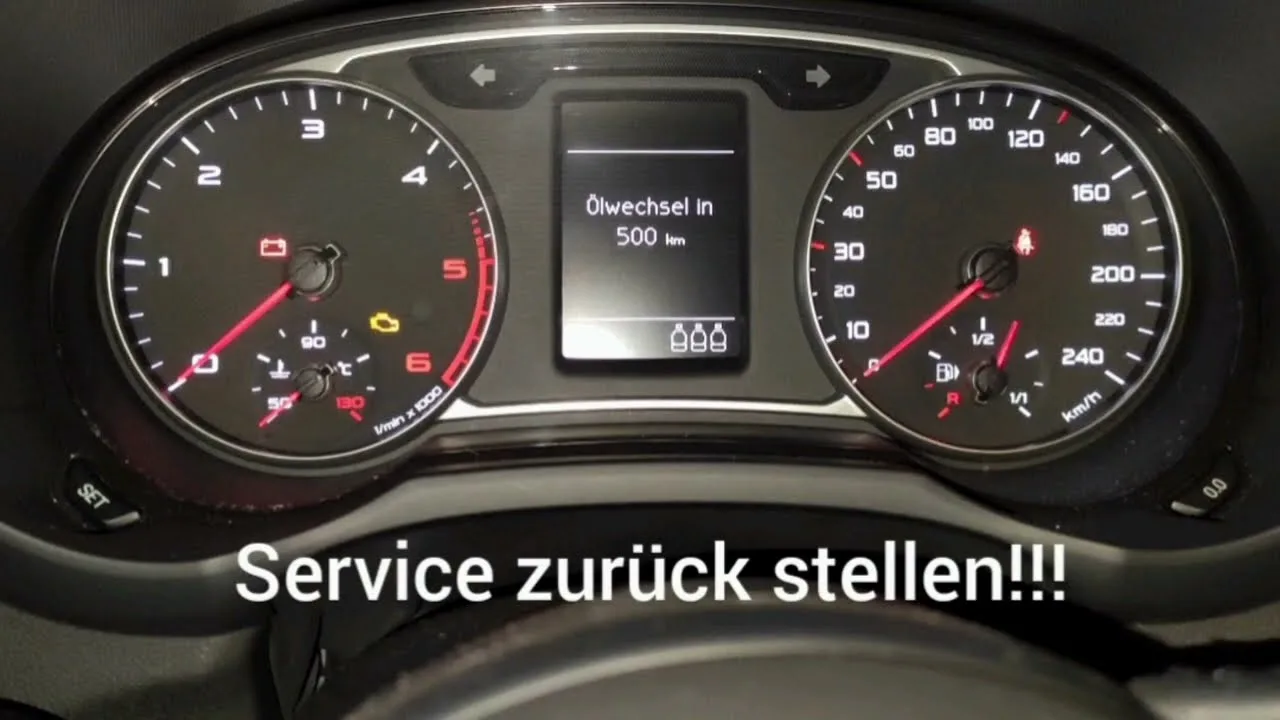 Service zurück stellen Audi A1 ✔️🛢️(deutsch)