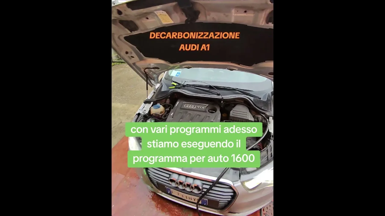 decarbonizzazione motore Audi A1 pulizia motore hydromaverich Ecleaner