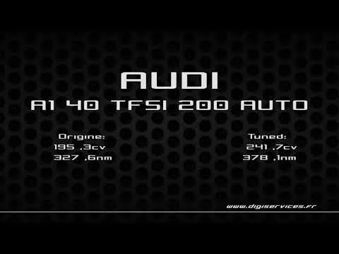 Audi A1 40 TFSI 200cv AUTO Reprogrammation Moteur @ 241cv Digiservices Paris 77 Dyno