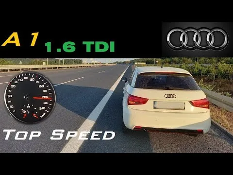 AUDI A1 Sportback (2013) 1.6 TDI (90 hp) Accélération et vitesse de pointe