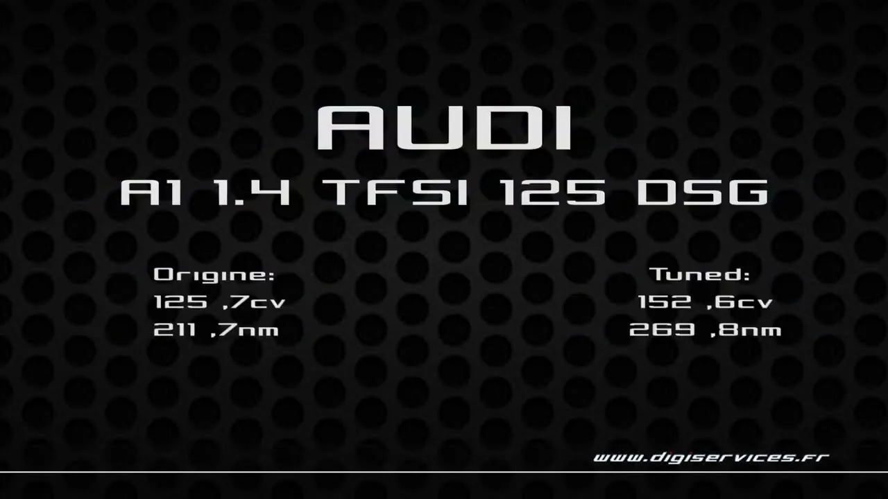 Audi A1 1.4 TFSI 125cv DSG Reprogrammation Moteur @ 152cv Digiservices Paris 77 Dyno
