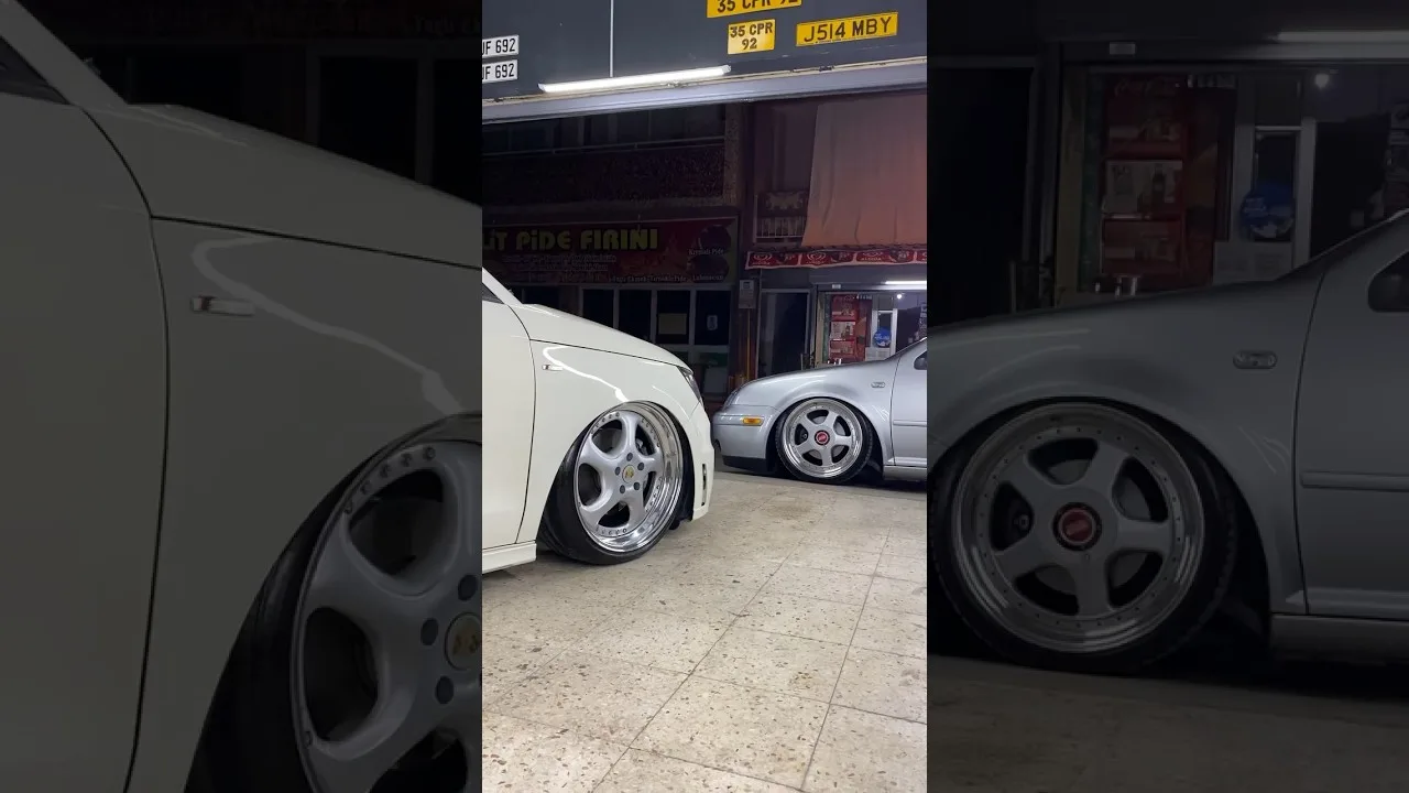Bagged Audi A1 & Bora variant from izmir #welovetoride #bagged #audi #a1 #sline #a1sline #bora