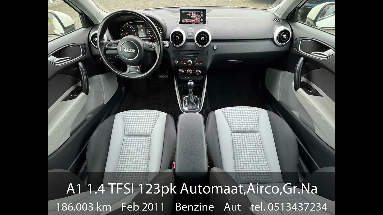 AUTH AUD A1, 1.4 TFSI 123PK AUTOMAT, GR.NAVI, Airco, Cruise, PDC V + A, LMV, S Edition
