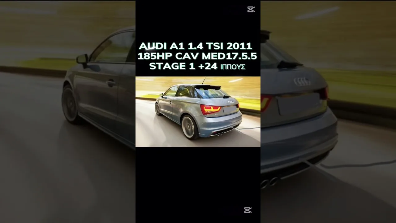 AUDI A1 1.4 TSI 2011 185HP CAV MED17.5.5 STAGE 1 +24 ΙΠΠΟΥΣ #audi #audia1 #audituning ##cav #stage1