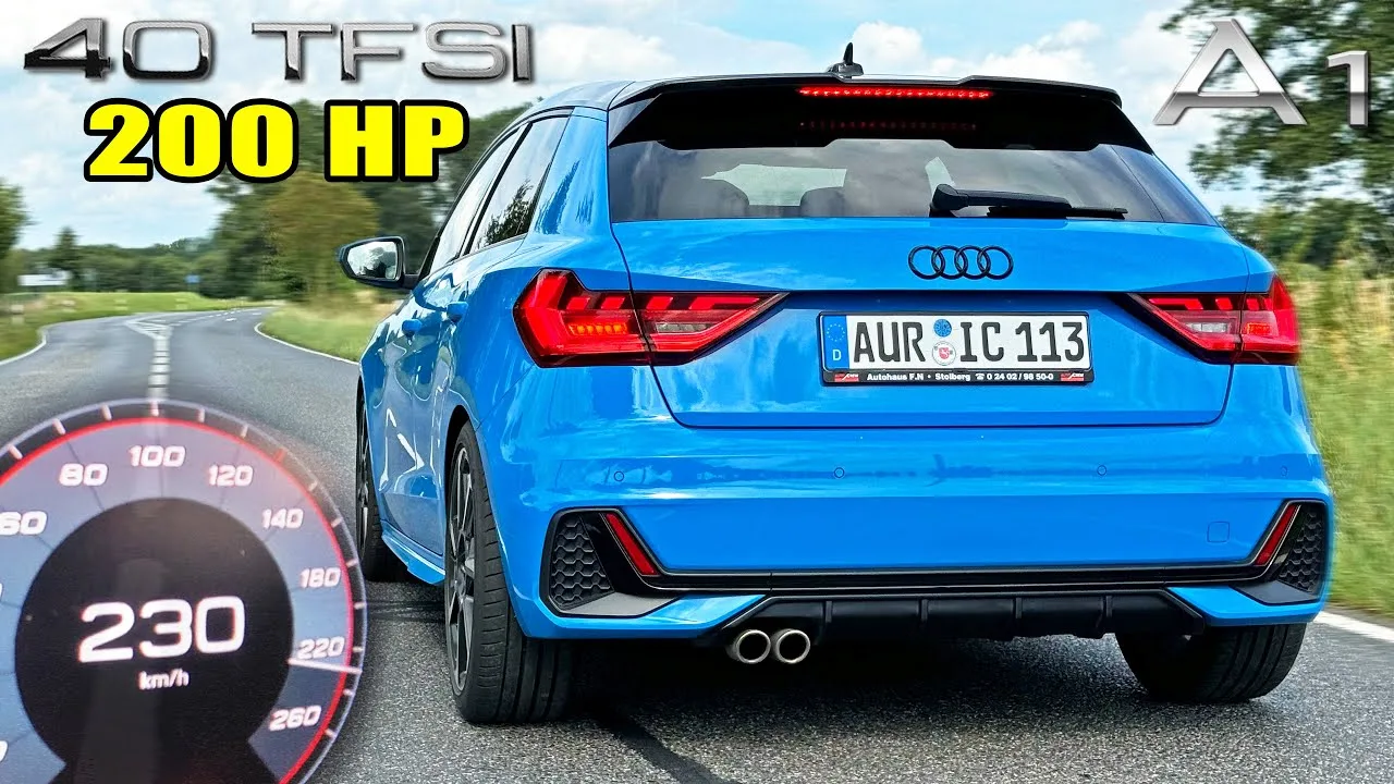 200CV AUDI A1 2.0 TFSI | 0-230KM/H SON & POV sur AUTOBAHN