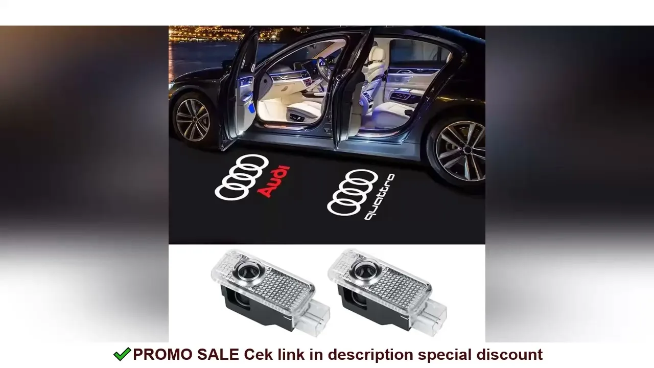 Feux de bienvenue pour porte de voiture, 2 pièces, pour Audi A1 A3 8P 8V A4 A5 A6 A7 A8 Q3 Q5 Q7 Q8 Sline TT Logo