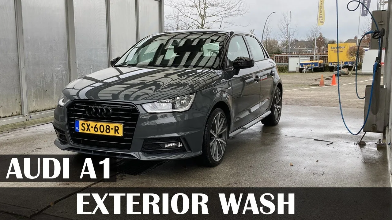 AUDI A1 8X S-Line Dirty extérieur Lavage au sel-service auto-service || Détails de la voiture extérieure || POV || 4K