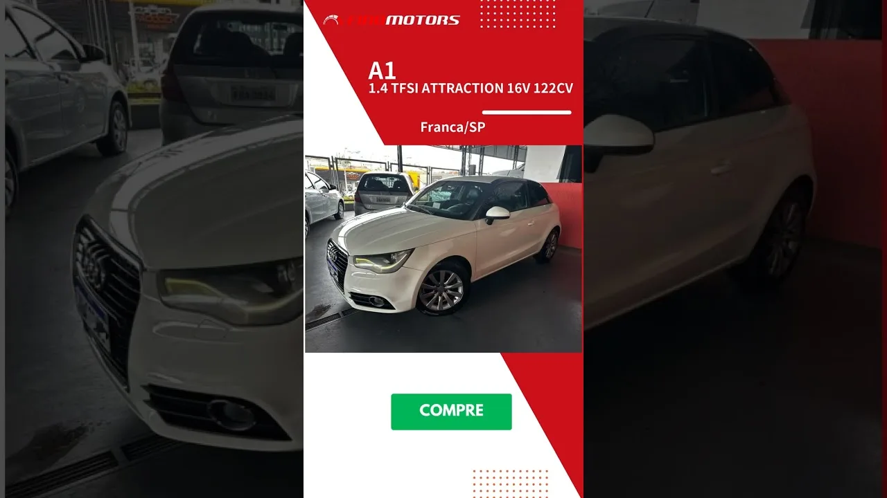 AUDI A1 1.4 TFSI ATTRACTION 16V 122CV 2012 GASOLINA – FINDMOTORS.COM.BR #SHORTS