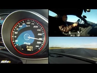 0 à 300 km/h en Audi R8 V10 Spyder