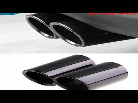 Aqtqaq Chrome Placing en acier inoxydable Car Tip de tuyau d’échappement Couvertures pour Audi A1 A3