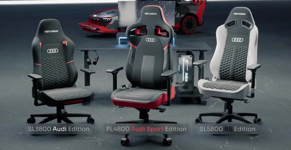 Vertagear s’est associé à Audi pour fabriquer des chaises de jeu inspirées des voitures de luxe