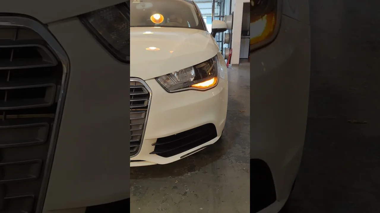 Audi A1 Instalación Proyectores Sanvi S8 2.5&Prime; pulgadas + DRL NHK – Gunter Cars #audi #volkswagen