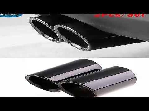 Aqtqaq Chrome Placing en acier inoxydable Car Tip de tuyau d’échappement Couvertures pour Audi A1 A3