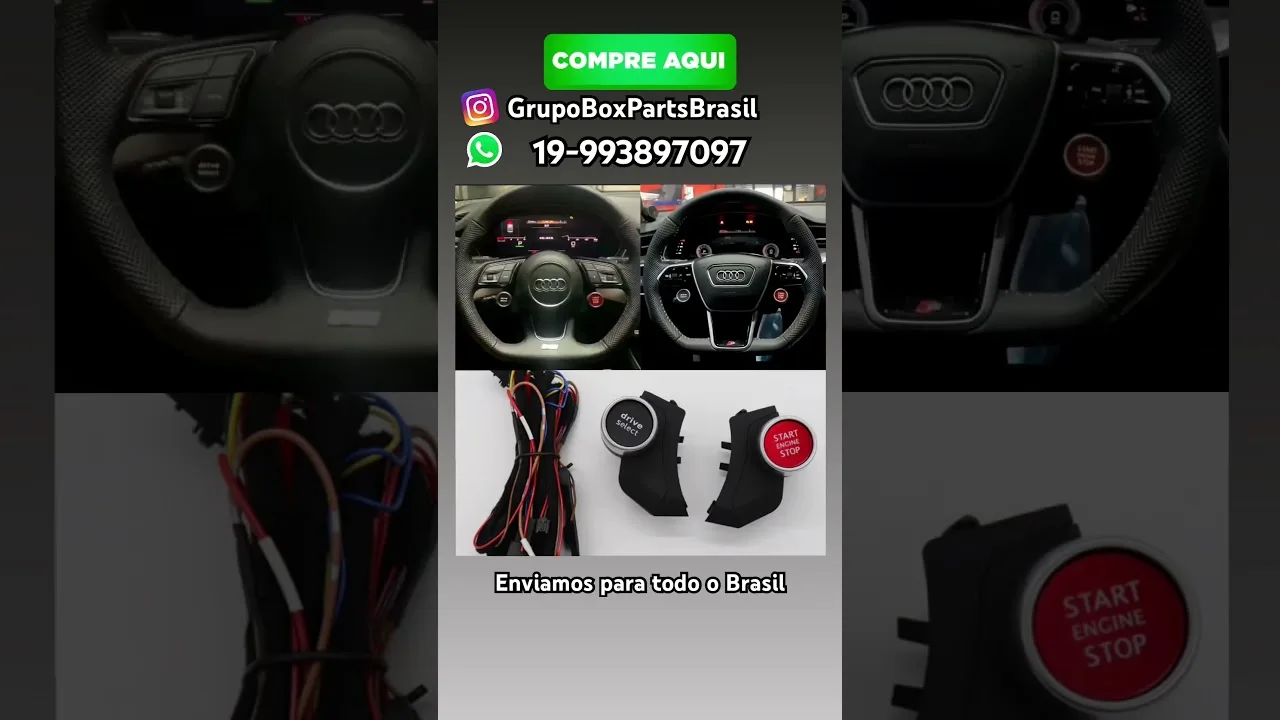 Linha audi A1 A3 A4 A5 Q3 Q5 RSQ3 RS Start Stop + Drive Select enviamos para todo o Brasil