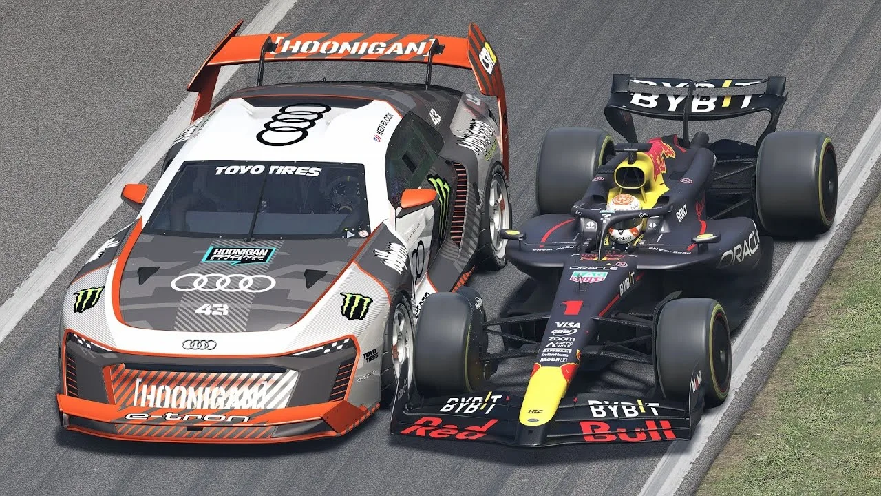 Audi S1 ​​e-tron quattro Hoonitron contre Red Bull F1 à Monza