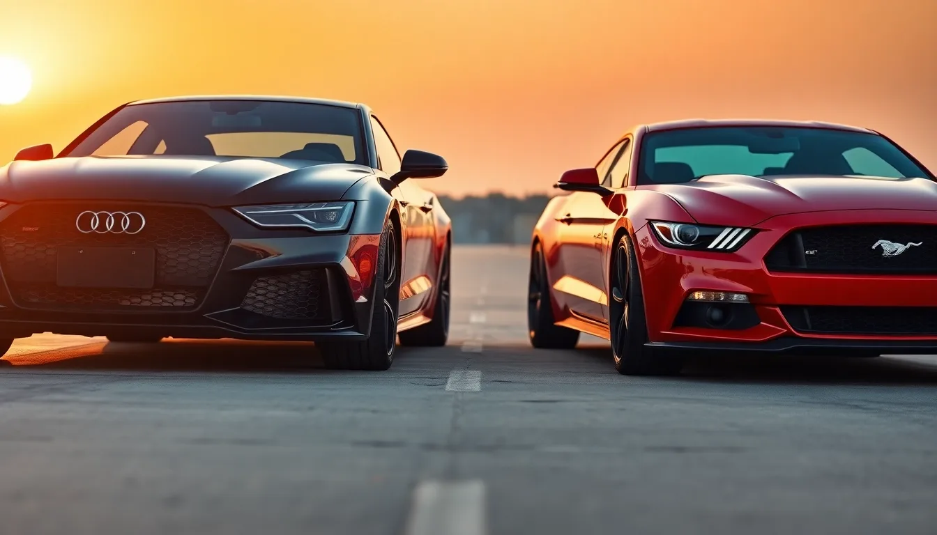 Comparatif Audi RS7 Ford Mustang GT : Performances, Prix et Caractéristiques