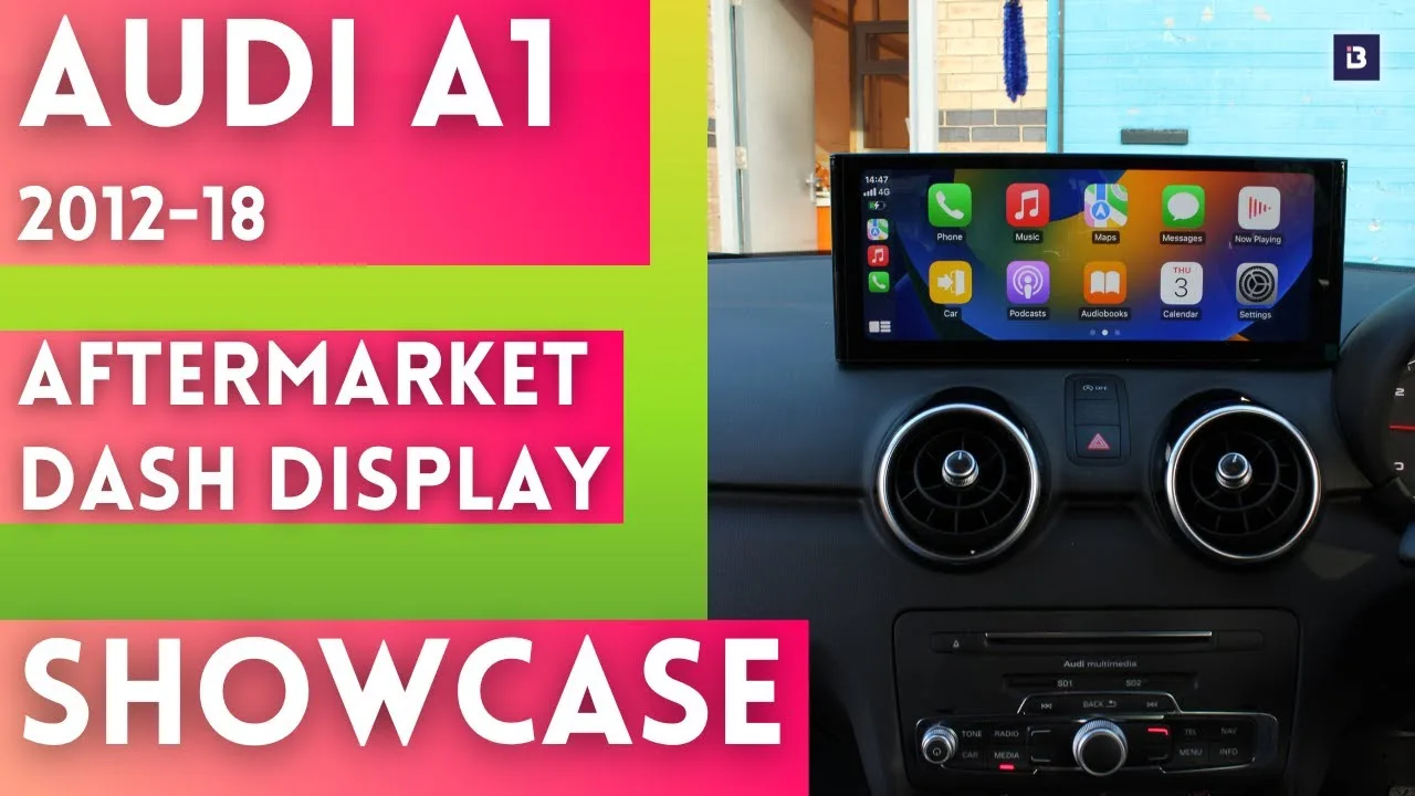 Audi A1 2012-18 | Android Dash Afficher la radio de remplacement avec Apple CarPlay, Android Auto et plus encore!