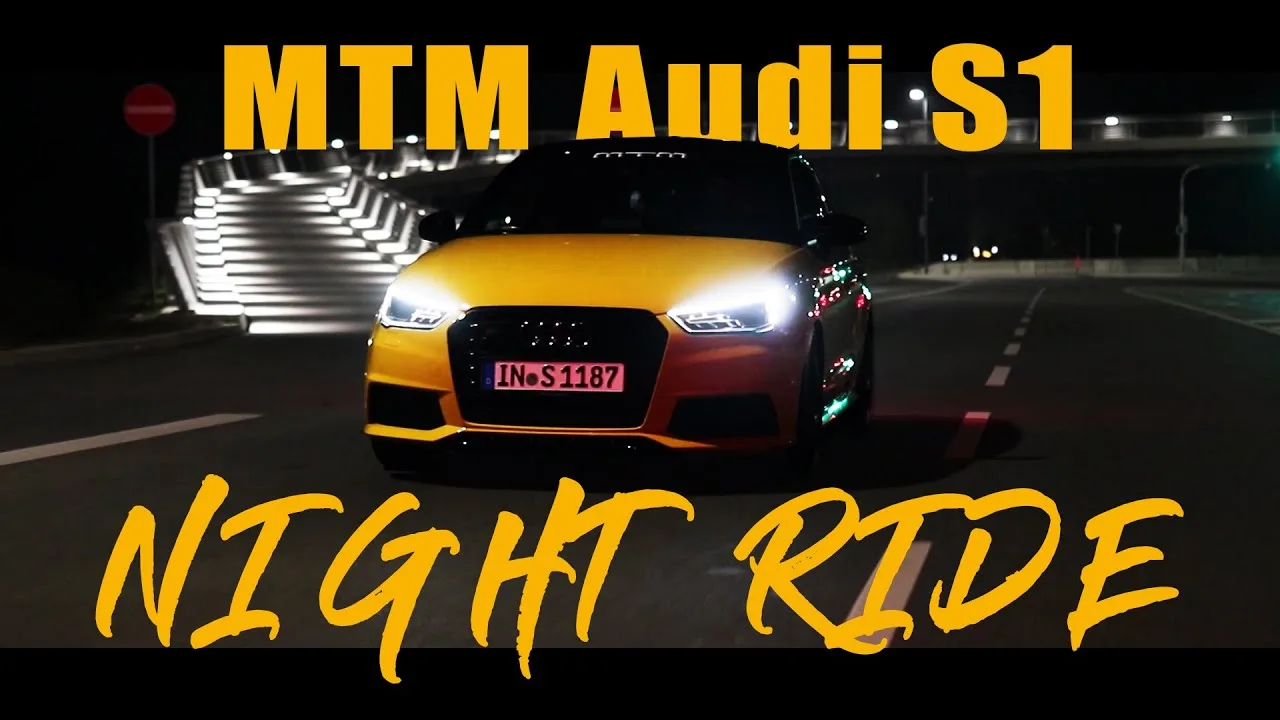 Jaune Audi S1 ​​MTM | 333 ch | Promenade de nuit