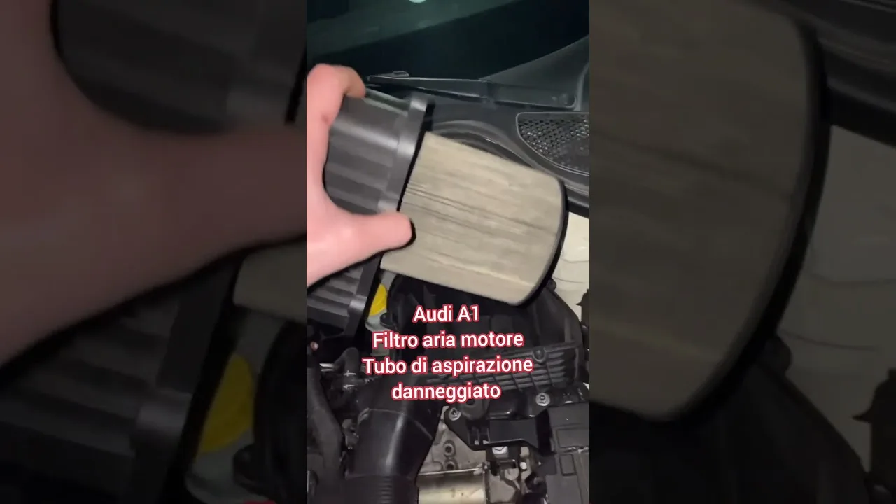 Filtre moteur Audi A1 et tube d’aspiration endommagé