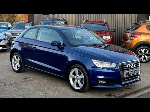 2017 (67) Audi A1 Sport Nav 1.0 TFSi 3Dr en bleu plongée. 23 000 milles. 6 Prestations. Navigation par satellite. 11 750 £