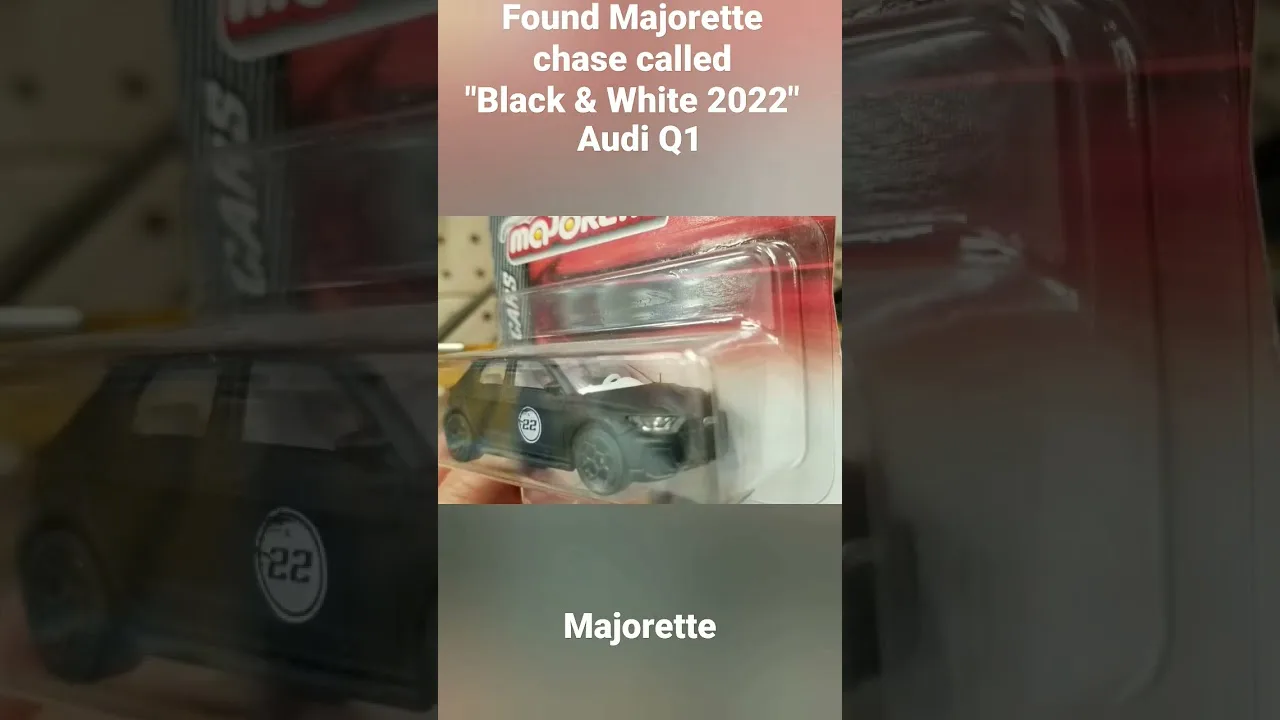 Found Majorette chase Audi Q1 Black & White 2022