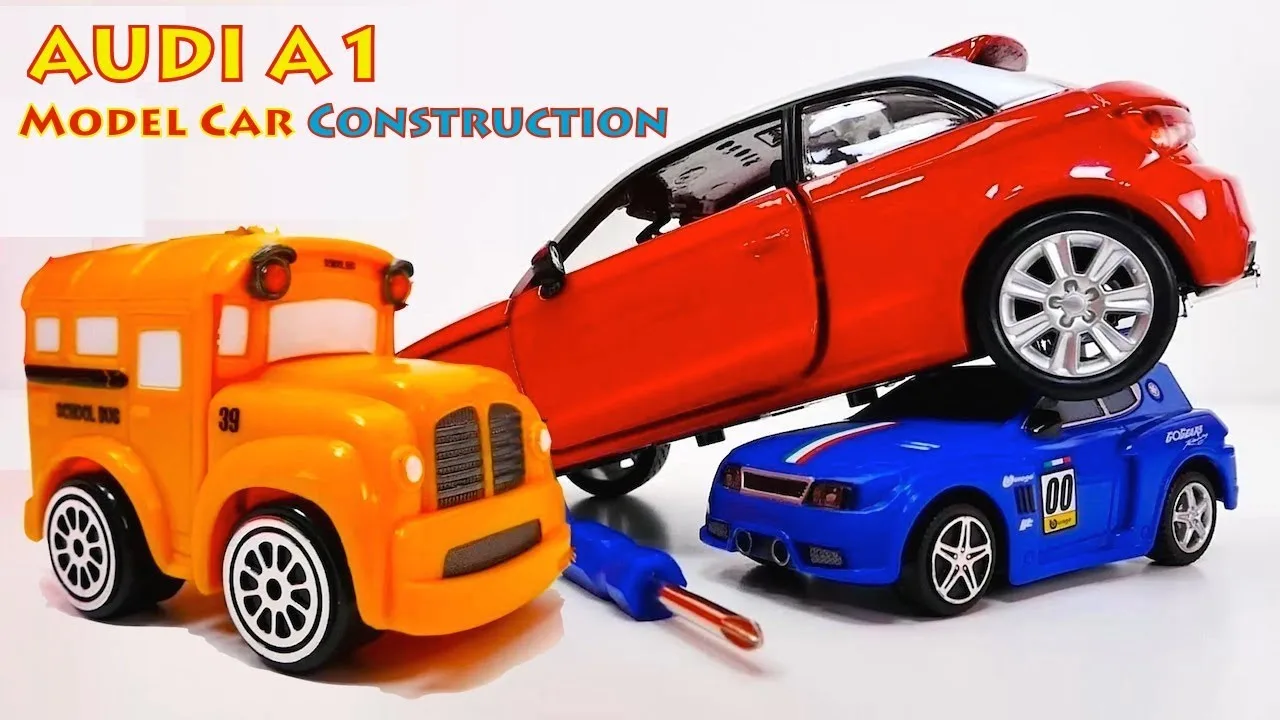 Construction de voitures miniatures – AUDI A1 – Voitures miniatures Bburago pour enfants – Vidéos pour enfants