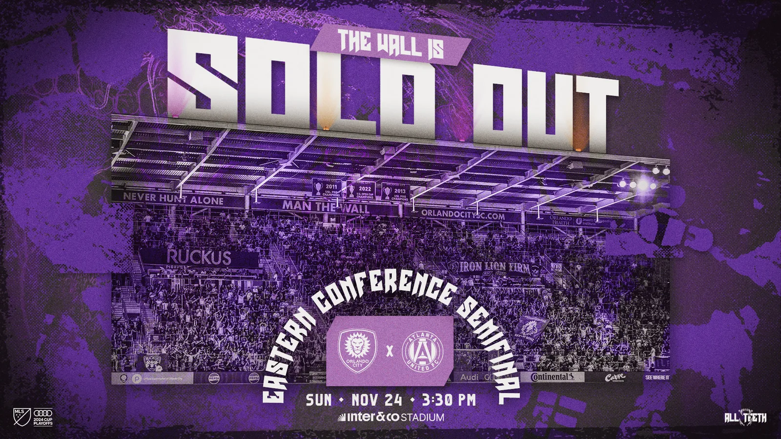 « The Wall » est à guichets fermés avant la demi-finale de la Conférence Est des éliminatoires de la Coupe Audi MLS d’Orlando City SC