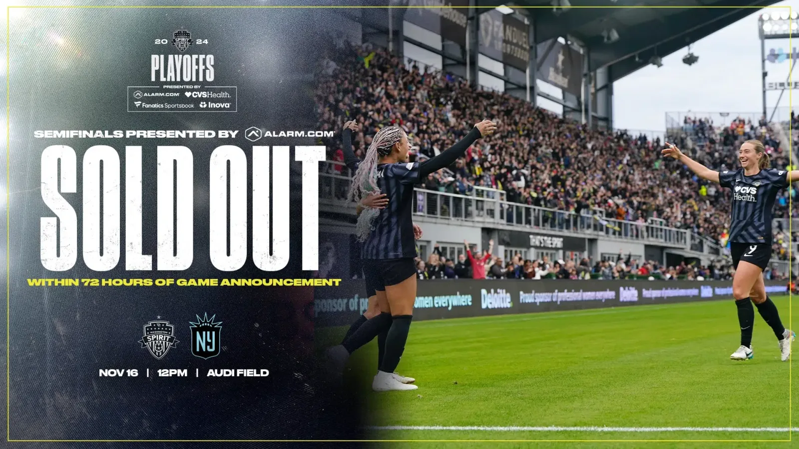 La demi-finale du Washington Spirit à Audi Field se vend à guichets fermés 72 heures après la victoire en quart de finale