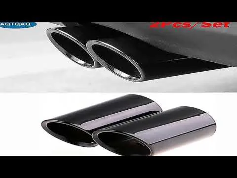 Aqtqaq Chrome Placing en acier inoxydable Car Tip de tuyau d’échappement Couvertures pour Audi A1 A3