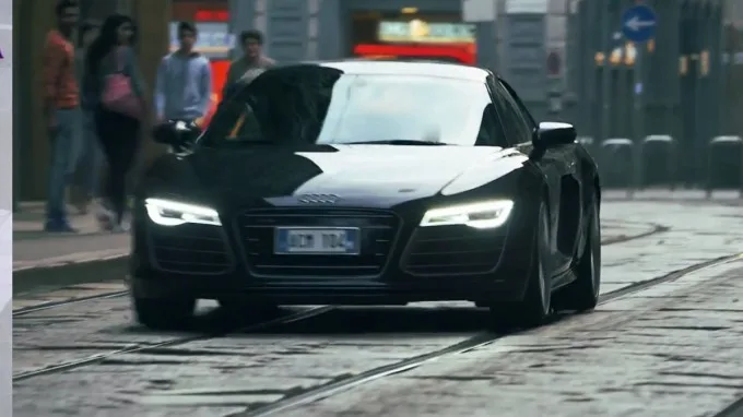 Adil Rami et Jérémy Ménez font la course contre une Audi R8