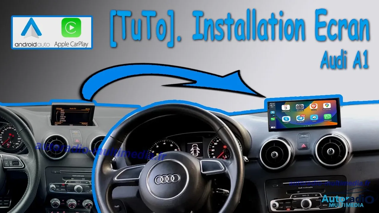 Installation Ecran Android Audi A1 CarPlay & Android Auto